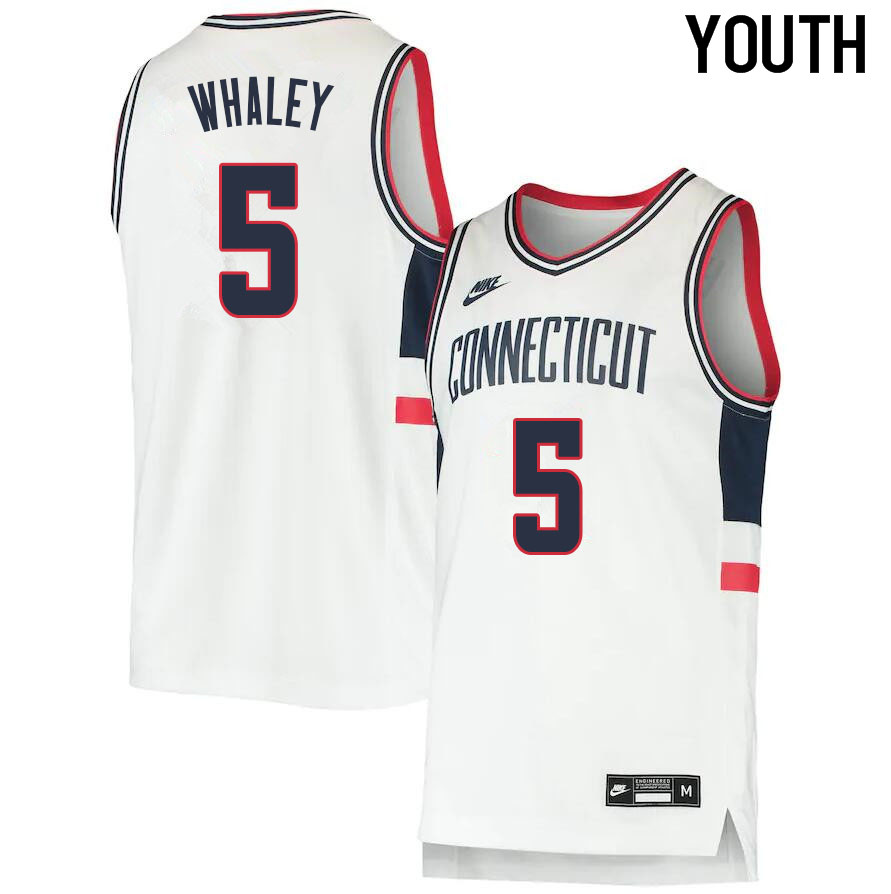 2021 Youth #5 Isaiah Whaley Uconn Huskies College Basketball Jerseys Sale-Throwback